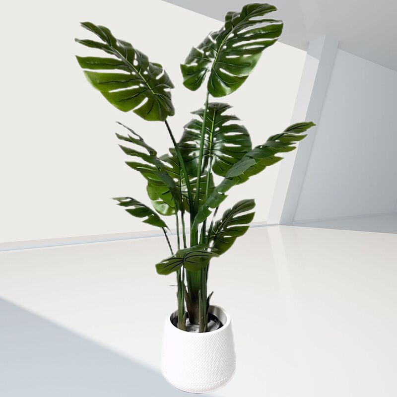批发仿真绿植龟背竹假树室内客厅落地仿生植物盆栽北欧风装饰摆件|undefined
