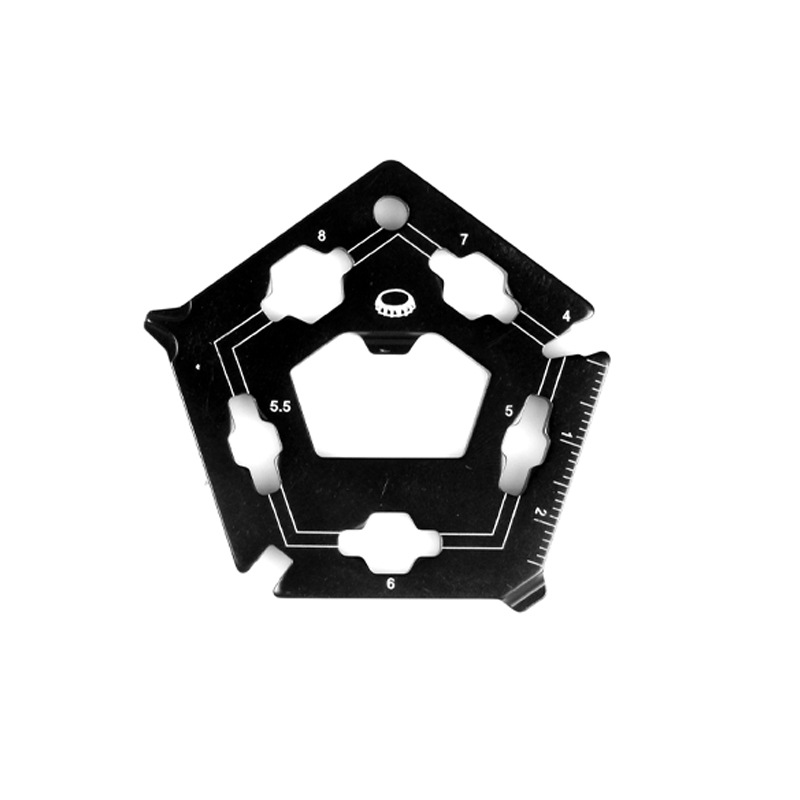 다기능 EDC 도구 카드 미세 블랭킹 스테인레스 스틸 조합 스포크 렌치 야외 홈 비상 휴대용 병따개
