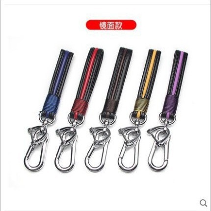 革ロープキーホルダーペンダント編組ロープキーリング金属カップル漫画アクセサリー男性と女性の車のキーチェーン