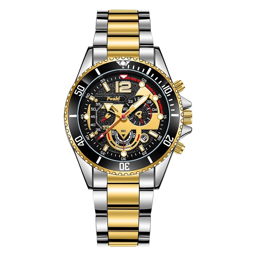 POSHI transfronterizo nuevo reloj de los hombres de negocios de moda correa de acero reloj de cuarzo ventas directas de la fábrica