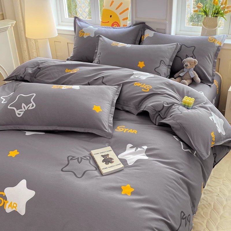 [Ligero y transpirable] funda de edredón de algodón de una sola pieza dormitorio de estudiantes individual 150x200 funda de edredón 180x220 plus