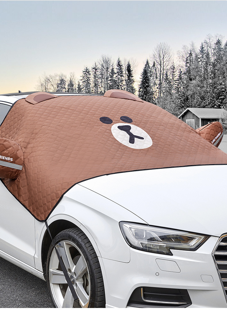 Car Snow Cover, Frost and Snow Protection, Front Windshield Cover, Car Window Anti-Freeze Cover, Snow Shield, Sun Protection, Heat Insulation, Sunshade