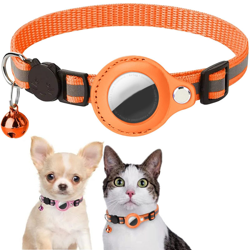 Airtagペット用首輪反射防止ベル付き首輪猫用首輪Findmy専用ロケータ|undefined