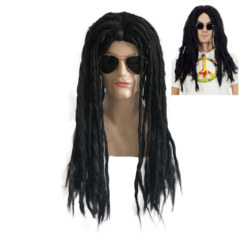 Cross-border Hot Selling Vintage Punk Wig 80 s Rock Show Decorations Reggae Dirty Braid Twisted Wig Headwear