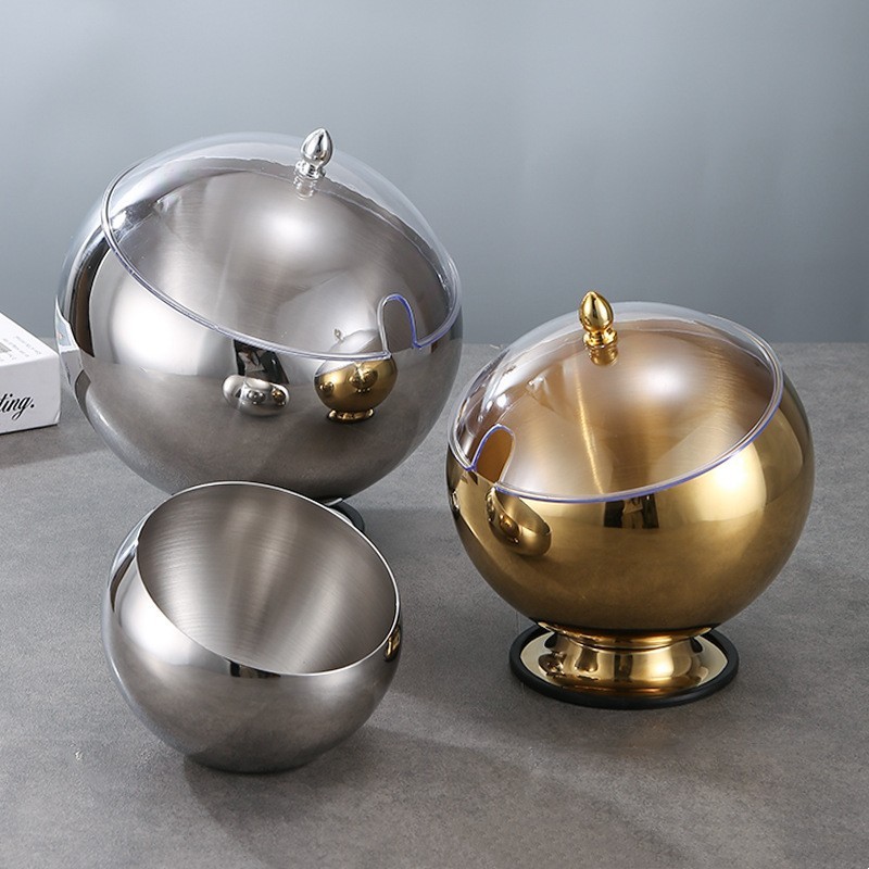 Tazón de acero inoxidable inclinado con cubierta de salsa de salsa de salsa de salsa de sopa de lino Tazón de condimento Tazón de condimento