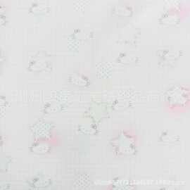 全棉40支数码印花面料 韩版猫咪小熊拼布女装童装亲子装家居服DIY