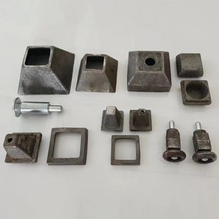 Metal Shelf Cast Steel Conical Stacked Foot Bowl Square Tube Bottom Foot Workstation Equipment Spring Latch Cast Iron Foot Cup Ankle