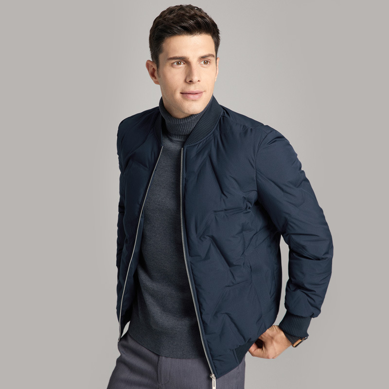 Solid quality high winter thickened warm baseball collar down jacket men's clothing_voghion.com