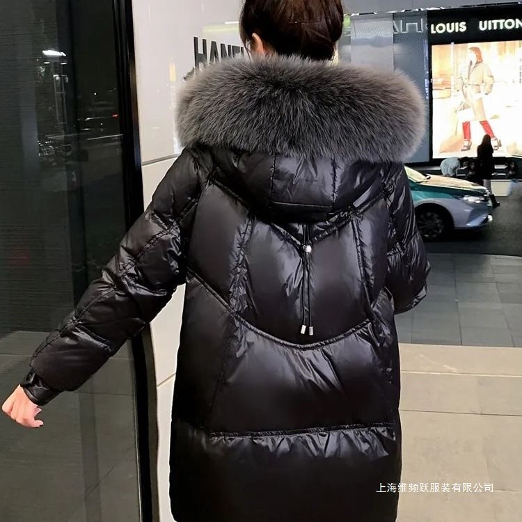 2025 down Jacket Winter New Fur Collar Fur Outwear Thickeneded Loose Korean Style Fashion No-Wash Outwear for Small People