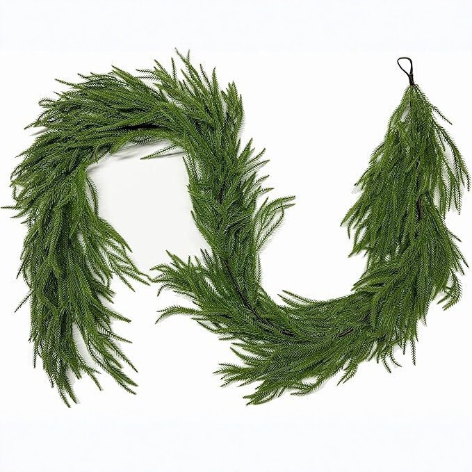 模擬緑の植物クリスマス装飾ソフトプラスチック感触PE素材松葉ノーフォーク松籐クロスボーダーアマゾンホットスタイル|undefined