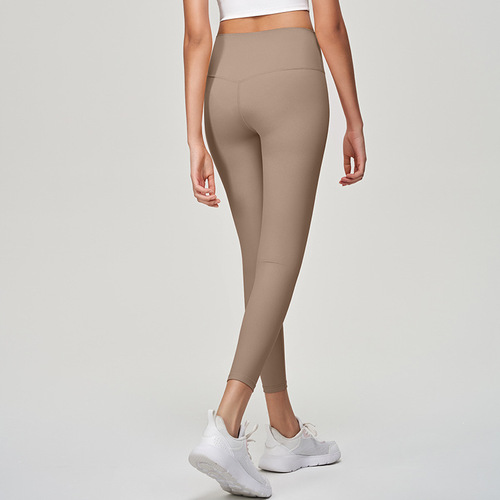 No embarrassing lines, naked feeling, skin-friendly yoga pants for women, high-waisted belly-controlling sports, tight-fitting running, fitness yoga wear, cycling pants