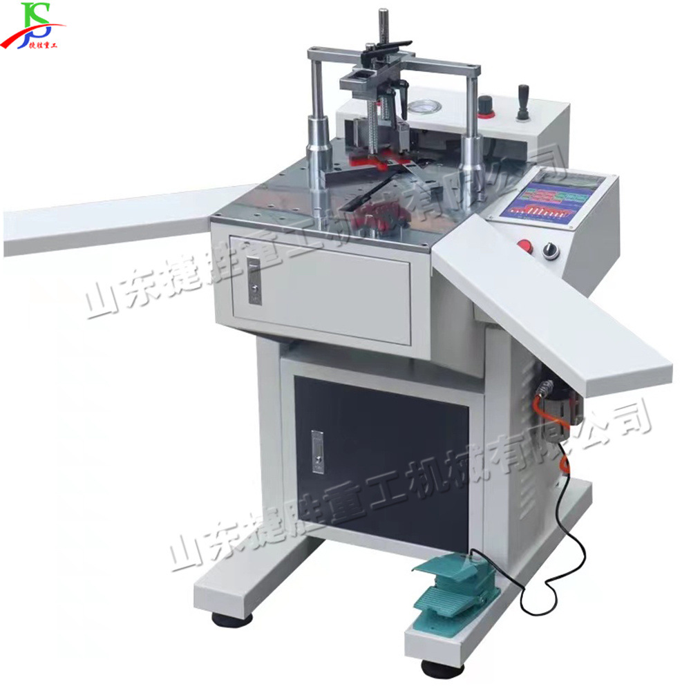 pequeño ángulo recto controlado por máquina de clavos de ángulo CNC máquina de marco de clavos de muebles de madera máquina de marco de clavos máquina de calzado de ángulo de placa de densidad automática