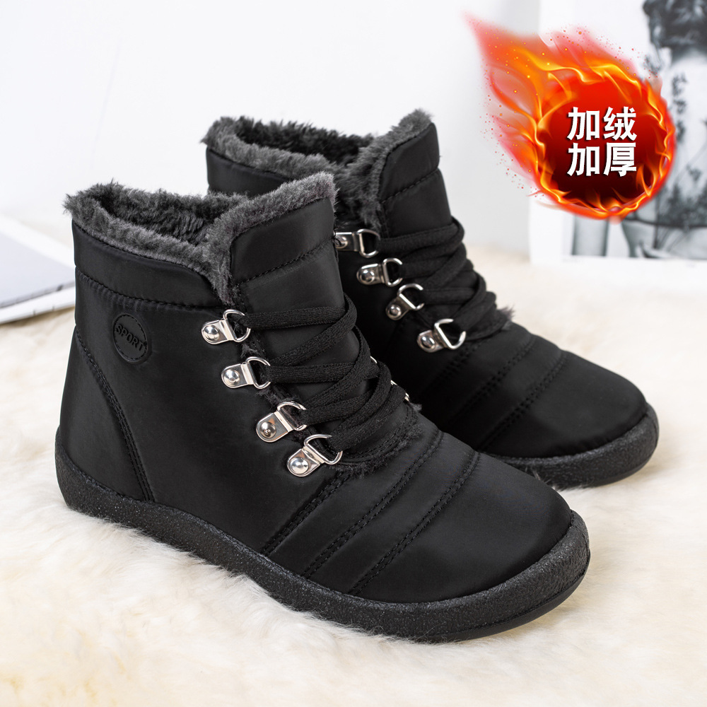 Bottes de neige en coton pour femmes, chaussures hautes, imperméables, antidérapantes et chaudes, nouvelle collection 2022_voghion.com