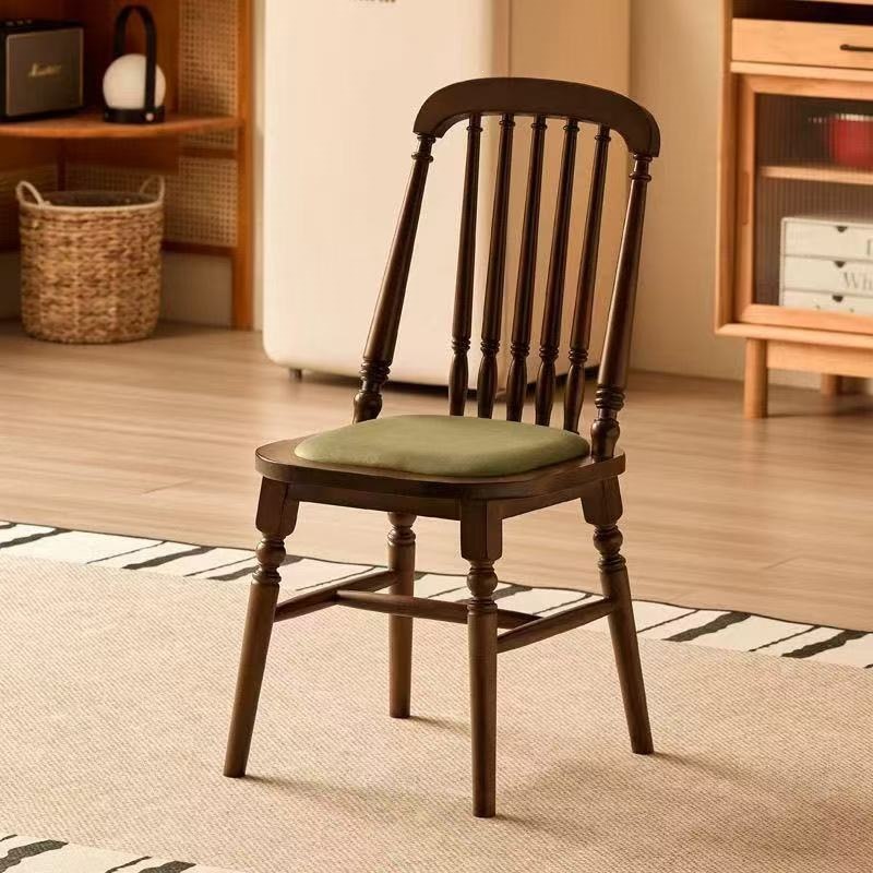 Sillas de comedor de madera maciza estilo medieval retro francés sillas de comedor de madera maciza sillas de respaldo de banco