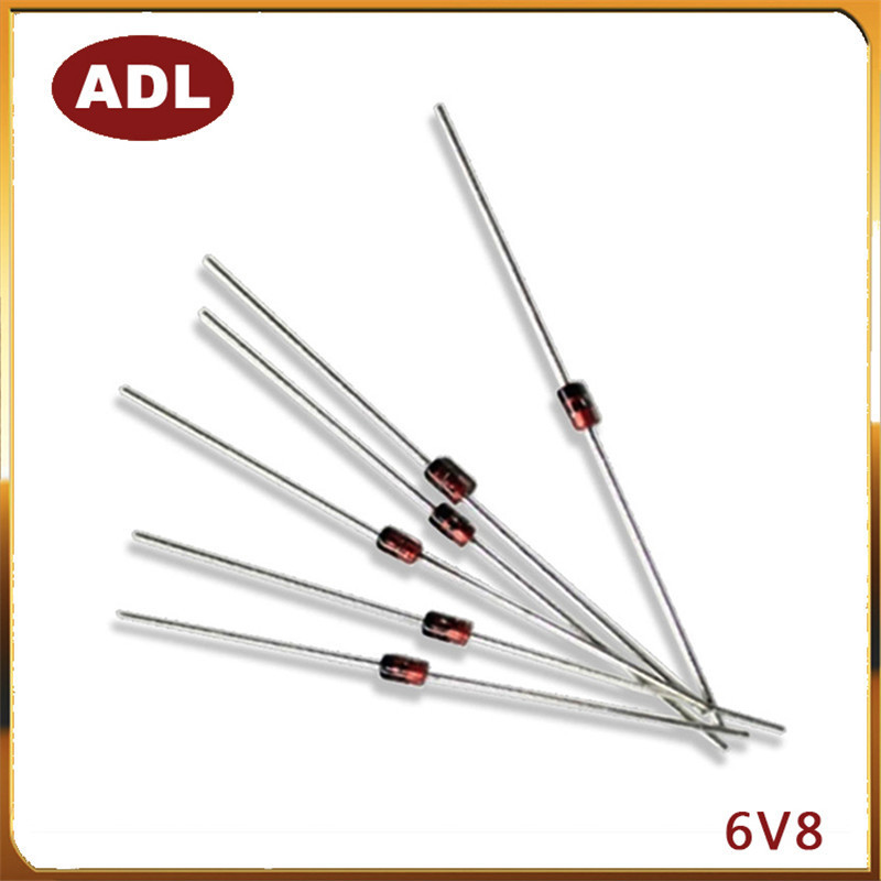 奥德利 BZX55C6V8 DO-35 稳压二极管 6.8V 0.5W 稳压玻璃管 厂家