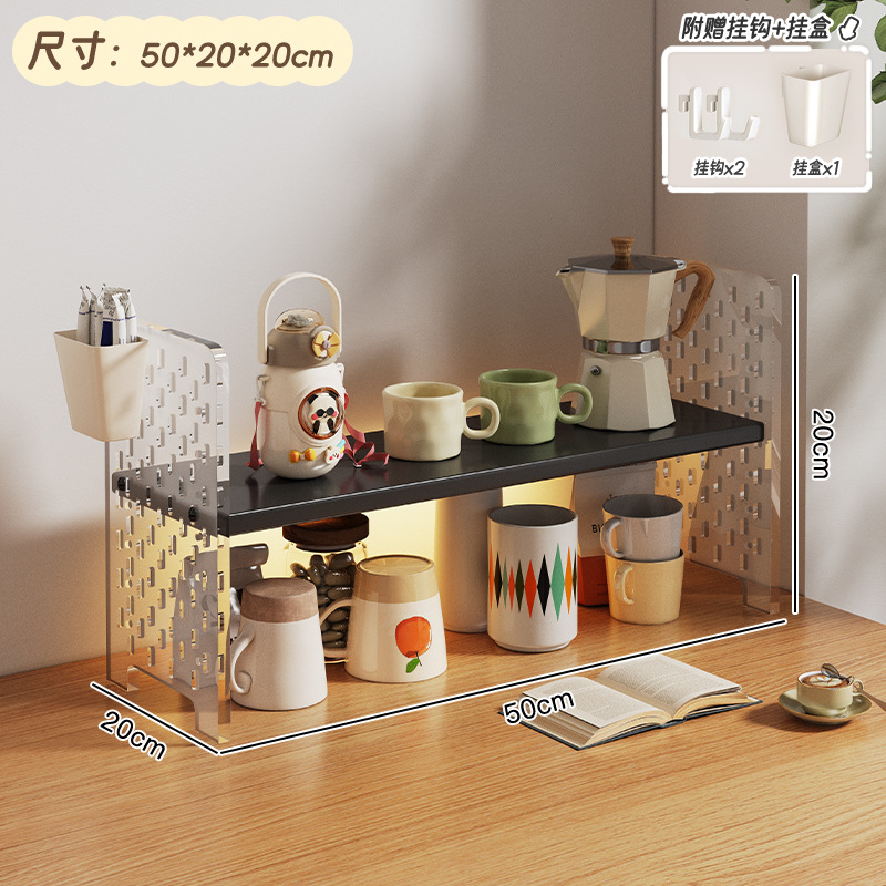Taza de mesa almacenamiento estante acrílico taza de agua estante de té estante de mesa sala de té esquina de café estante de exhibición