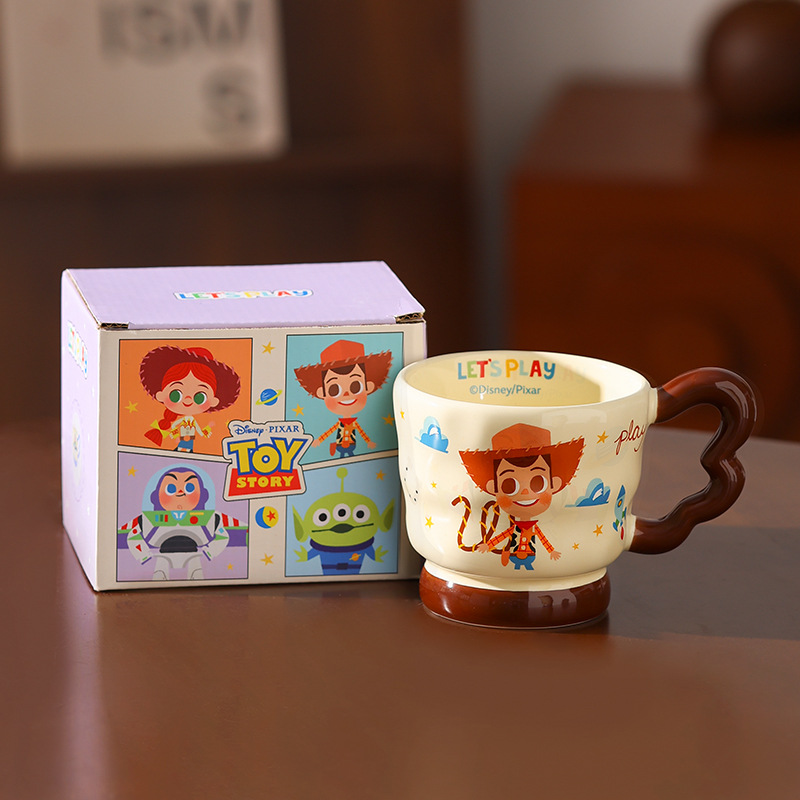 Toy Story copas de cerámica de alto valor para parejas de copas de agua caseras regalo de cumpleaños para chicas