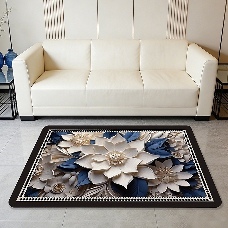 Household Floor Mat, Bathroom Diatomaceous Earth Water-Absorbent Leather Mat, Stain-Resistant, No-Wash, Light Luxury, High-End Feel, Customizable Cut-To-Size Foot Mat Household Floor Mat, Bathroom Diatomaceous Earth Water-Absorbent Leather Mat, Stain-Resistant, No-Wash, Light Luxury, High-End Feel, Customizable Cut-To-Size Foot Mat