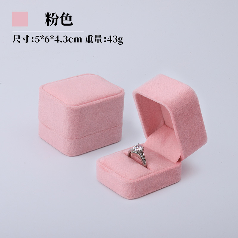 Caja de joyería de terciopelo de alta gama, caja de embalaje de terciopelo para anillos, pulseras, pendientes, cadenas largas, caja de regalo para joyería