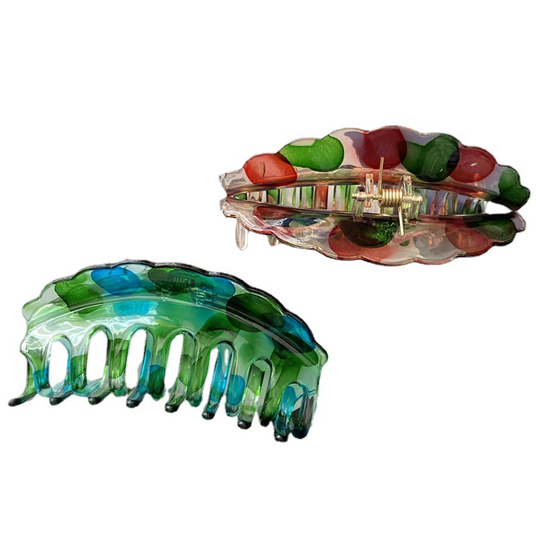 Punto de soplado de plástico onda de la nariz de vaca horquilla de pelo clip de agarre clip de ducha 2 yuanes dos yuanes tienda cabeza accesorios puesto suministro