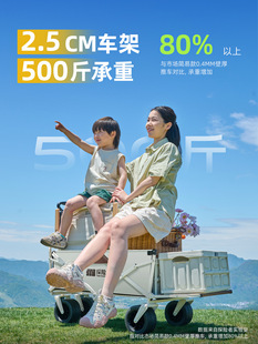 Camping Cart Outdoor Folding Trolley Children's Reclining Travel Camping Picnic Stall Express Camp Cart