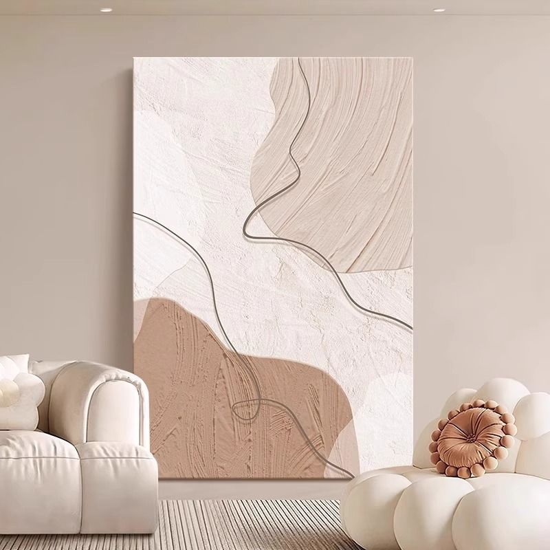 Simple Modern Living Room Decorative Painting New Entrance Hall Sofa Background Wall Texture Hanging Painting Floor-Standing Abstract Mural
