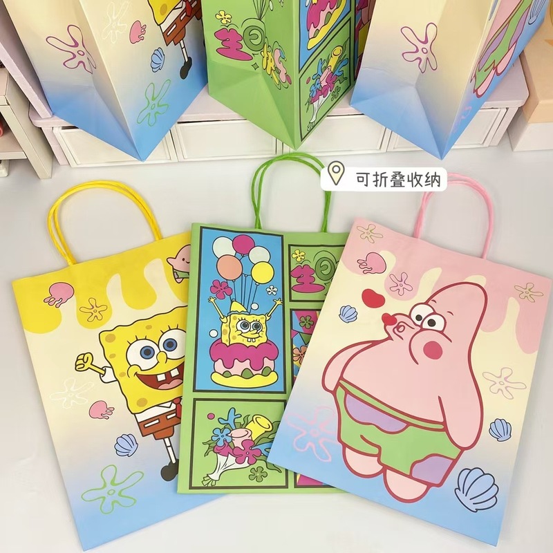 新款原创礼物袋大合集可爱少女礼品打包出物收纳手提礼物牛皮纸袋|undefined