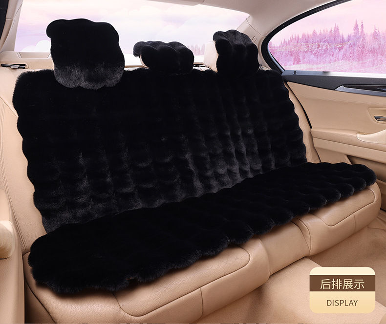 Amazon's New Winter Car Seat Cushion Thickened Bubble Plush Warm Light Luxury Encrypted Anti-Slip Plush Seat Cushion