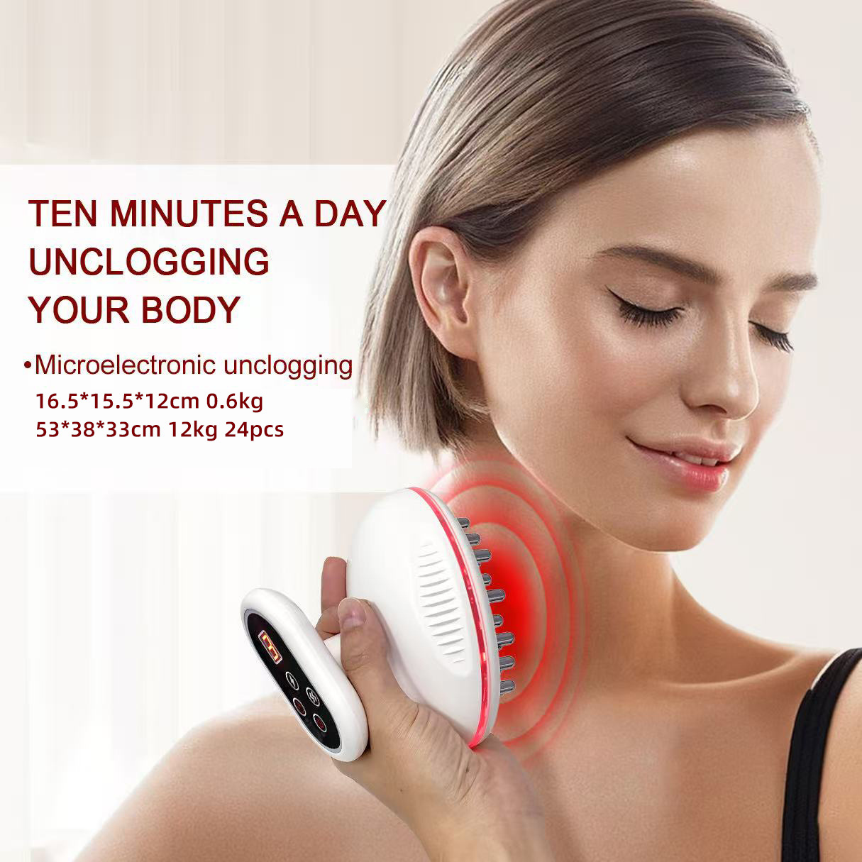 Cross-Border Massager Red Light Introduction Instrument Facial Lifting New Hot Compress Massage Beauty Neck Constant Temperature Neck Beauty Instrument