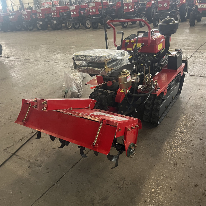 出口带挖机的履带旋耕一体机农田25马力全地形微耕机果园管理机