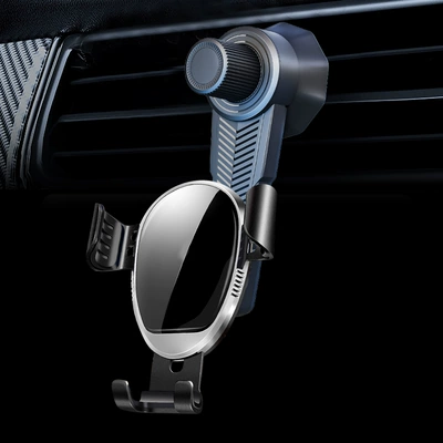 Mobile Phone Car Holder New Car Navigation Car Air Conditioning Support Fixed Air Outlet Universal Navigation Mobile Phone Hook (Car phone holder) - black-long-hook-clip-small-speaker
