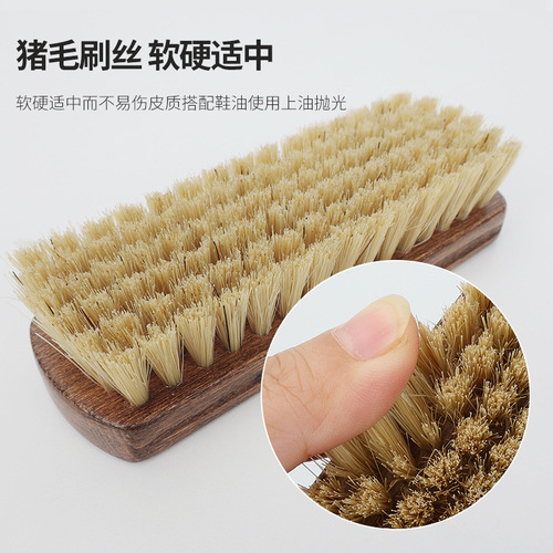 Wooden shoe brush, zebrawood pig bristle shoe brush, suede sanding leather winter snow boot brush, leather shoe brush, leather care