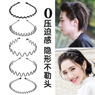 男士发箍运动隐形头箍男压发背头不勒头束发发捆男生头饰防滑发窟-阿里巴巴