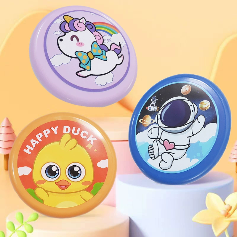 Soft rubber cartoon frisbee, travel toy for kids, 20 cm, wholesale/OEM available