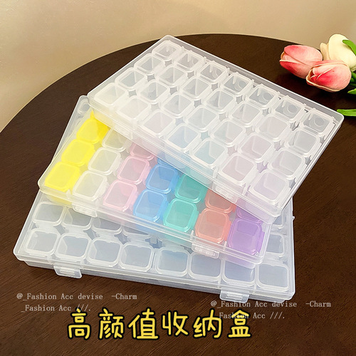 Simple transparent dust-proof earrings, earrings, necklaces, jewelry boxes, multi-grid storage boxes, ring design jewelry boxes wholesale