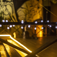 Solar bubble ball LED string lights outdoor camping canopy courtyard waterproof decorative lights crystal ball string lights