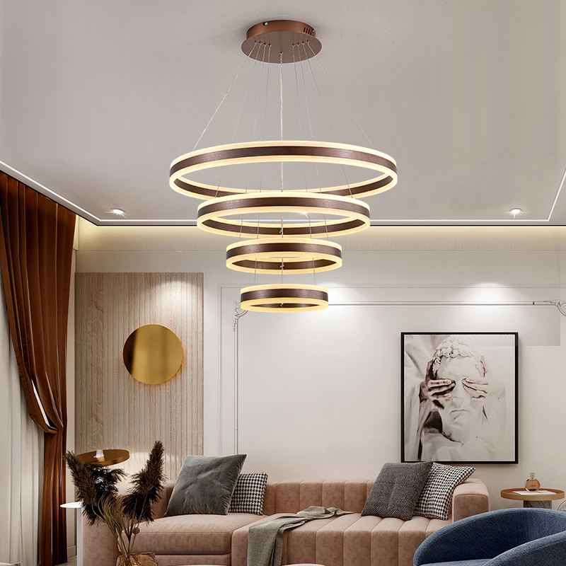 Moderno minimalista Villa vacía sala de estar araña duplex edificio hueco lámpara loft apartamento luz lámparas de aluminio de lujo