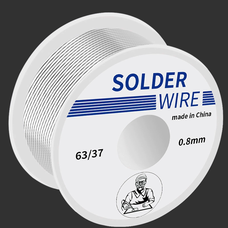 Оптовая Продажа с фабрики 6337 Оловянная проволока небольшой рулон припоя проволока канифоль сердечник электролитический припой провод 50 г0, 8 мм1.0 мм