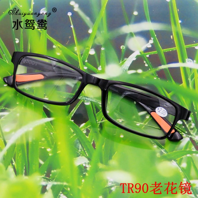 Business black lightweight TR90 reading glasses for running rivers and lakes can't fall bad, can't be smashed bad resin reading glasses 8001