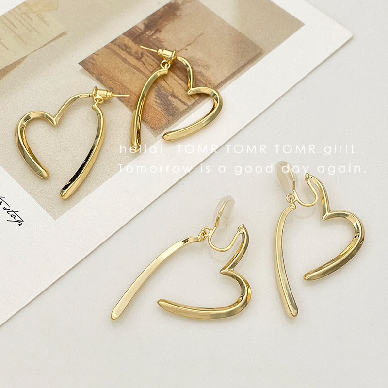 Sweet Heart Shape Alloy Plating Women's Earrings display picture 2