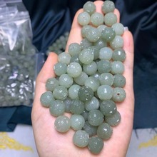 天然和田玉莲花珠玫瑰花铃兰花点点花回纹鼓珠挂件配件配饰批发