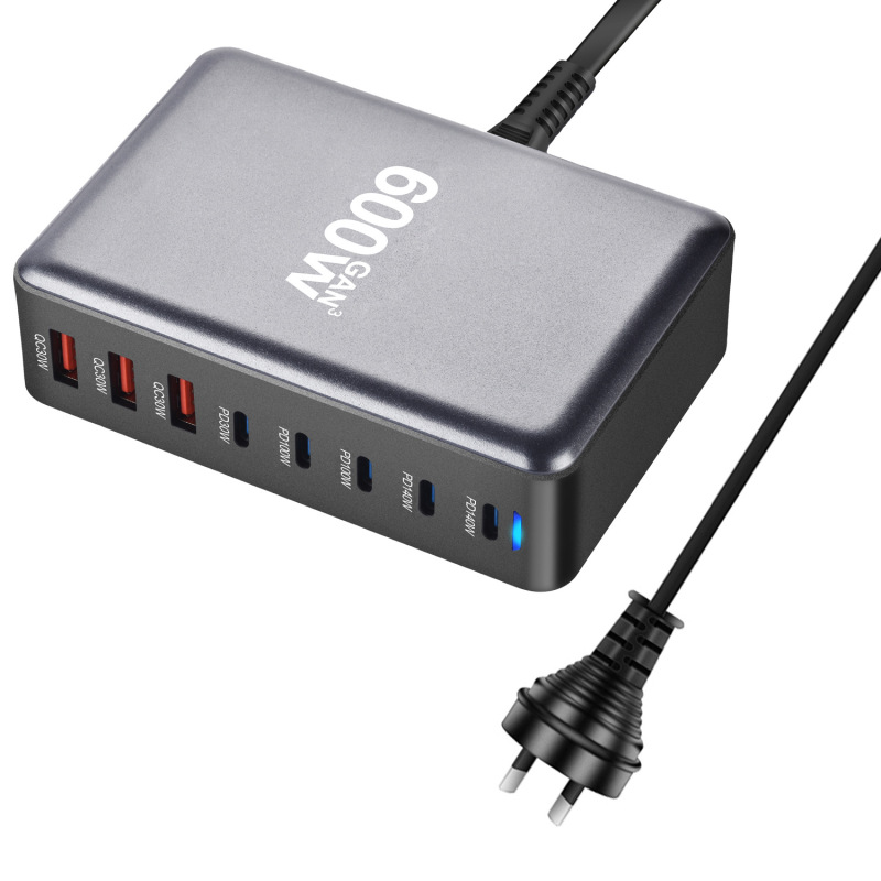 新しい 600 ワット窒化ガリウム PD3.1 デスクトップ充電器 5C3A 充電器多機能 PD 高速充電アダプタ|undefined