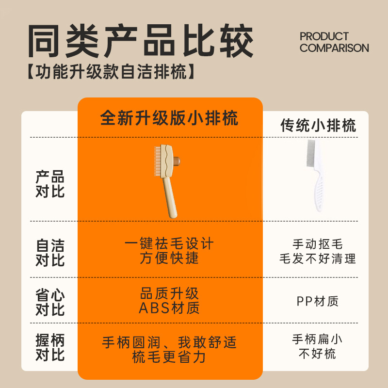 Peine de pelo de gato Peine de gato con nudo abierto Peine de pelo flotante de perro Peine de pelo especial Cepillo de limpieza Masaje Suministros para mascotas Peine de pelo