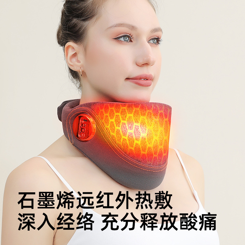 多機能頚椎マッサージャー首と肩のマッサージ枕 Bluetooth ワイヤレスエアバッグ空気圧リフティング首温湿布マッサージャー|undefined