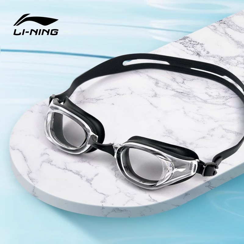 검정색 투명 평면 수영 고글