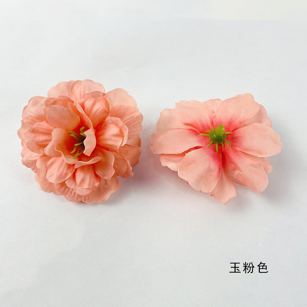 Flor de peonía con núcleo de hierba artificial, guía de boda, arreglo floral, decoración de la sala de estar del hogar, flor de seda al por mayor, fotografía de material de bricolaje