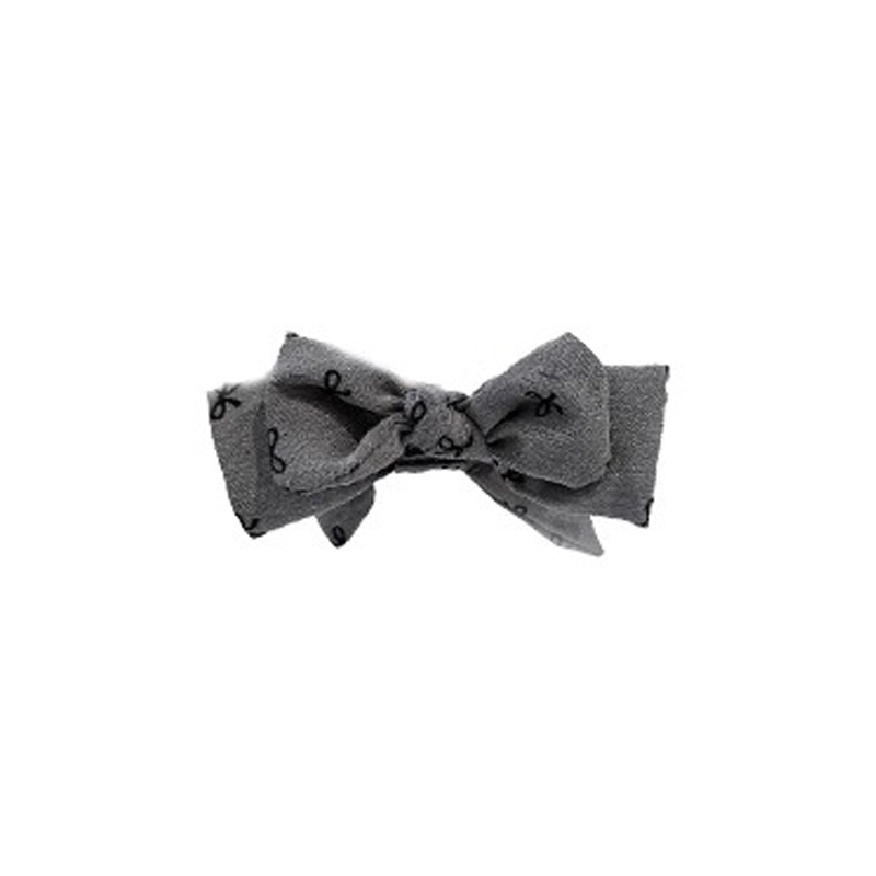 Otoño y invierno gris gran broche de arco tocado de alta sensación no lastimar la cabeza detrás de la cabeza broche de cabeza