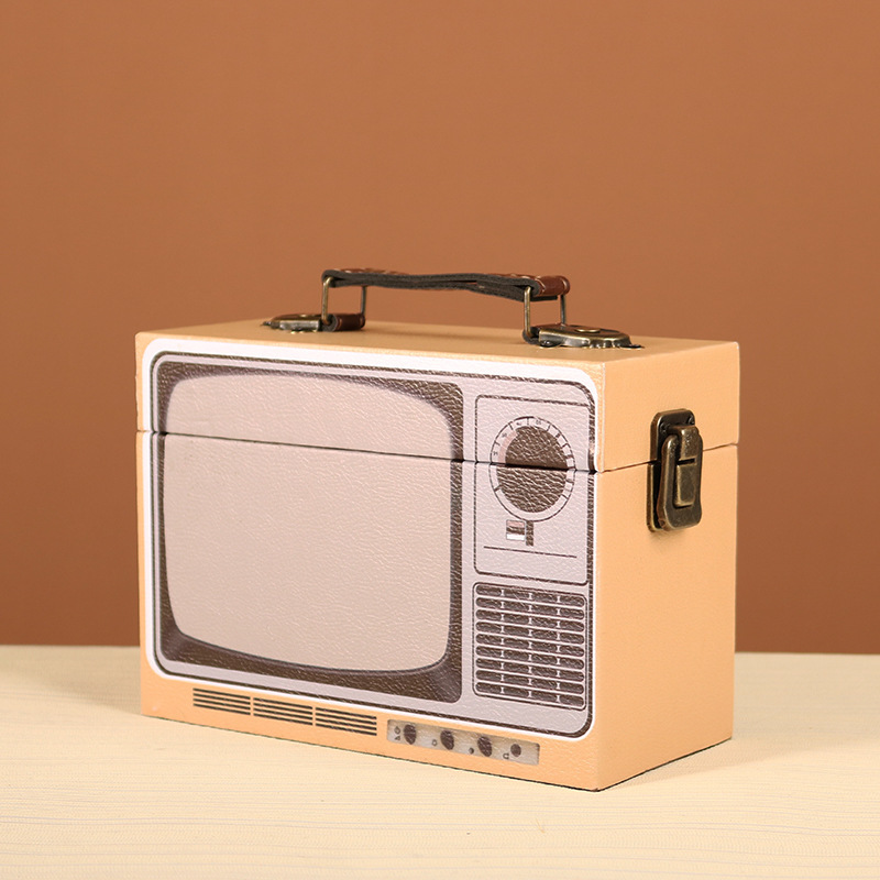 Nordic Retro Nostalgic Wooden Handheld Wooden Box Small Wooden Box Rectangular Sundries Storage Box Jewelry Box Gift