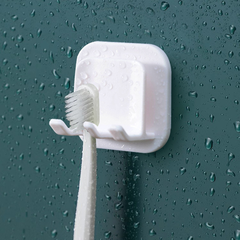 Estante de cepillo de dientes japonés tipo pared sin perforación baño enjuague bucal porta taza de dientes porta cepillo de dientes porta taza de dientes