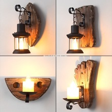 美式复古船木壁灯餐厅咖啡店铺灯具工业风创意吧台过道怀旧灯